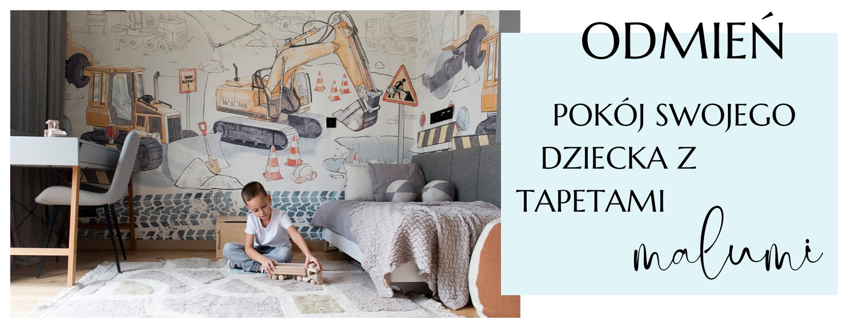 tapety dla dzieci, Inspirujący pokój dziecięcy z meblami i dekoracjami dla najmłodszych